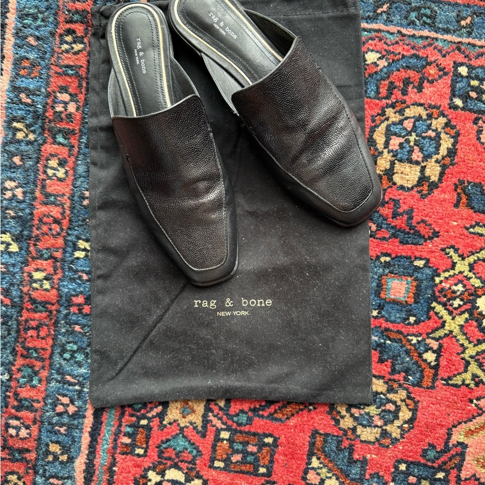 Rag & Bone Aslen Black Leather Loafers